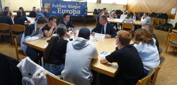 Workshop „Europa-Café“ an der Ferdinand-Braun-Schule