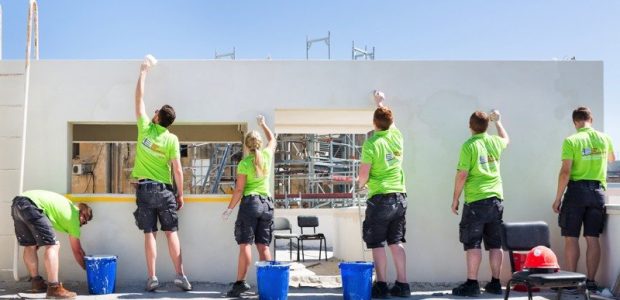 Fachschüler der FBS sanieren Fassade in Tel Aviv